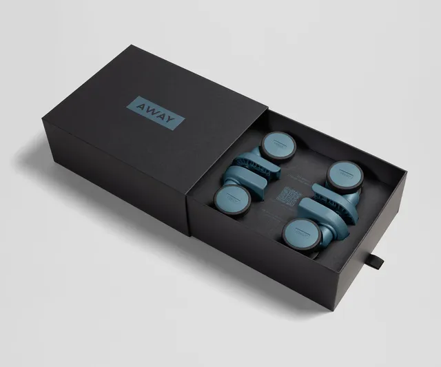 away-custom-carry-on-wheel-set-in-coast-blue-diy-replacement-kit image 1