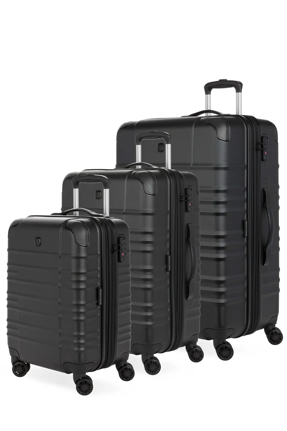 swissgear-cascade-ii-3-piece-spinner-luggage-set-textured-abs-hard-shell-20-carr image 1