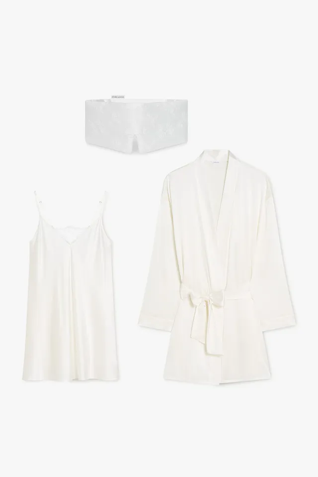 dore-rose-bridal-ritual-sleep-bundle-silk-mask-slip-dress-kimono image 1
