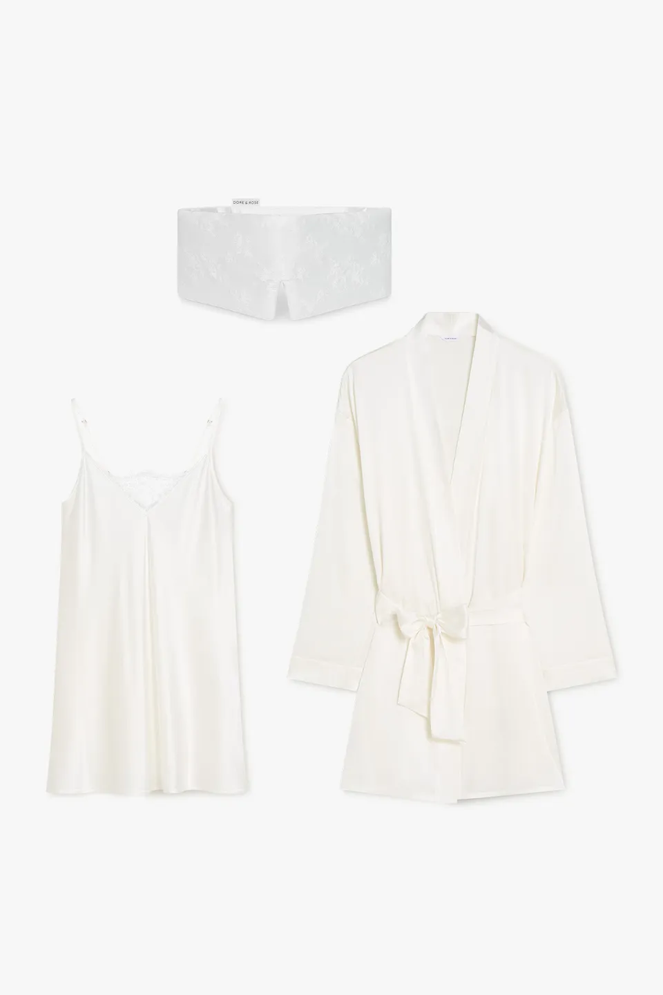 dore-rose-bridal-ritual-sleep-bundle-silk-mask-slip-dress-kimono image 1