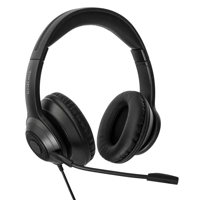targus-wired-stereo-headset-aeh102tt-usb-a-noise-canceling-over-ear image 1