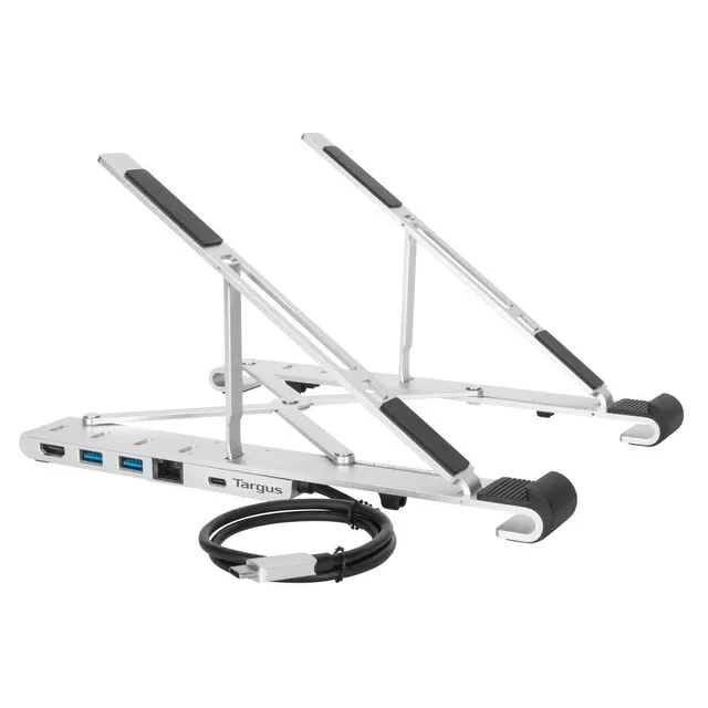 targus-portable-laptop-stand-integrated-dock-awu100005gl-adjustable-stand-with-u image 1