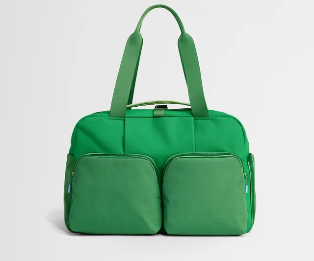 away-gym-bag-in-clubhouse-green-performance-duffle-with-shoe-garage image 1