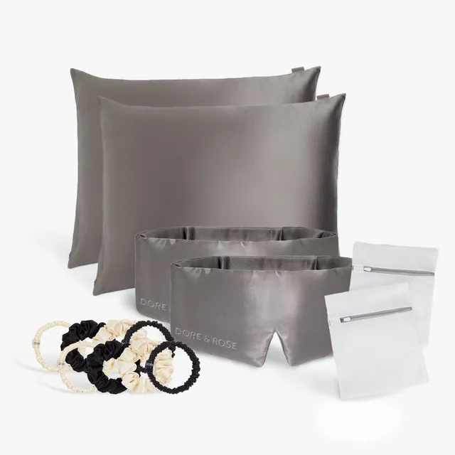 dore-rose-silk-essentials-bundle-2-silk-pillowcases-for-two image 1