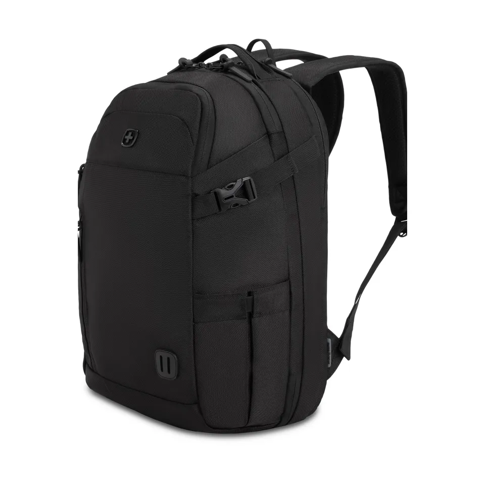 swissgear-hybrid-30l-travel-backpack-fits-16-laptop-black image 1