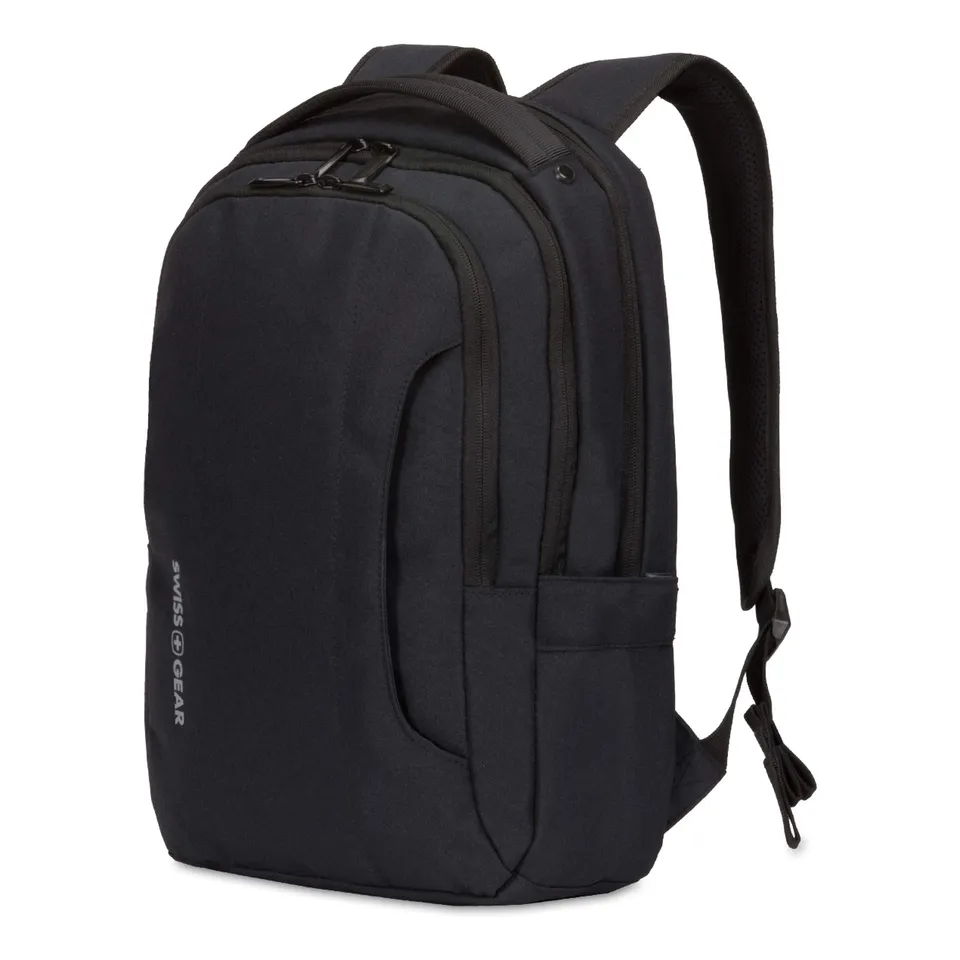 swissgear-3573-compact-laptop-backpack-black-white image 1