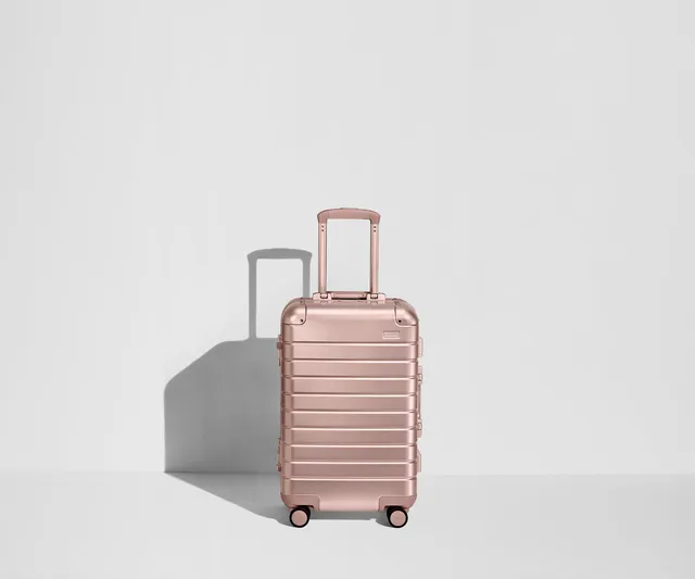 away-the-bigger-carry-on-aluminum-edition-rose-gold-with-usb-charger image 1