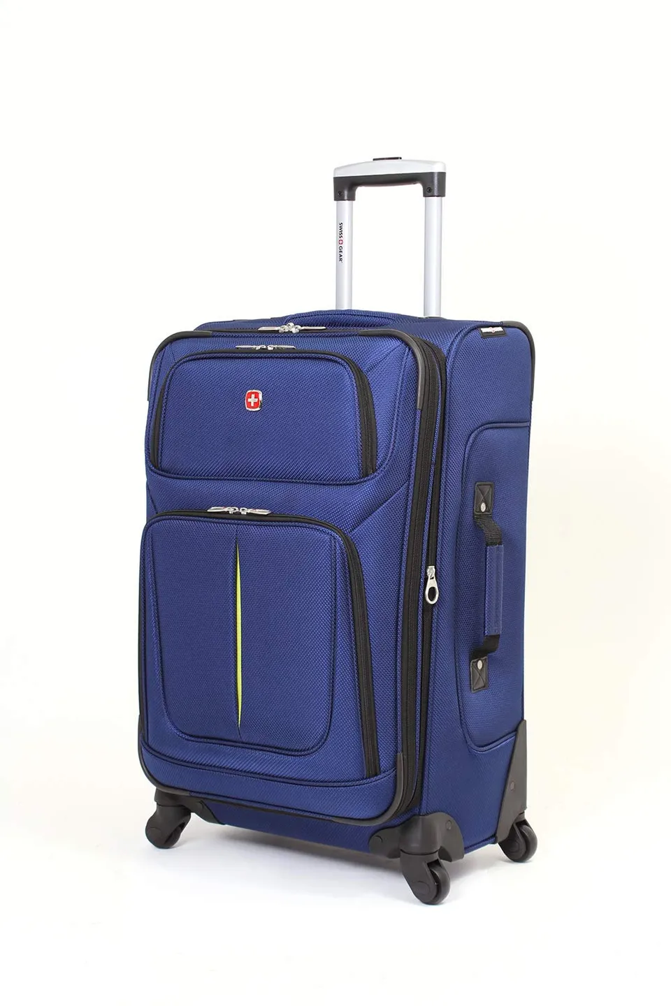 swissgear-sion-softside-expandable-checked-luggage-25-inch-navy-lime image 1