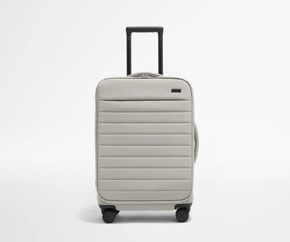 away-softside-bigger-carry-on-in-cloud-gray-standard-size-softside-luggage image 1