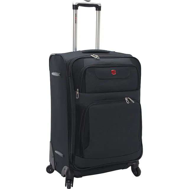 swissgear-maggiore-softside-expandable-spinner-luggage-grey-checked-medium-24-in image 1