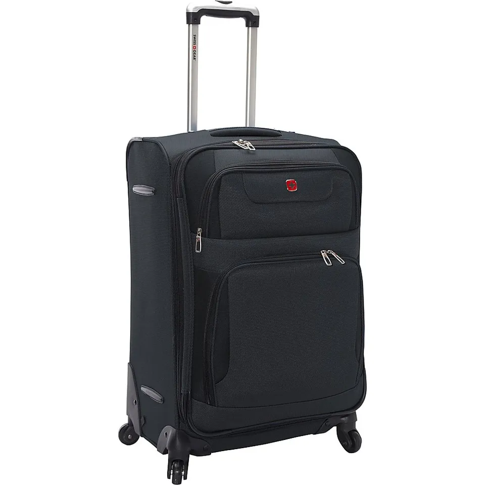 swissgear-maggiore-softside-expandable-spinner-luggage-grey-checked-medium-24-in image 1