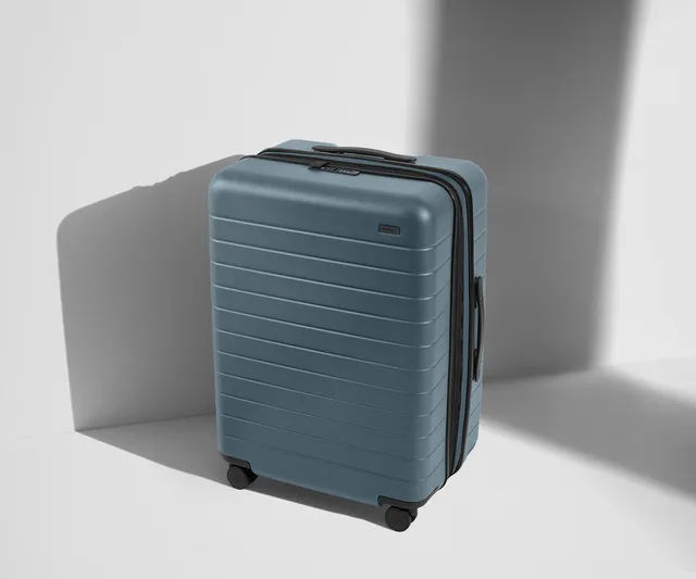away-the-medium-flex-in-coast-blue-expandable-hardside-checked-suitcase image 1