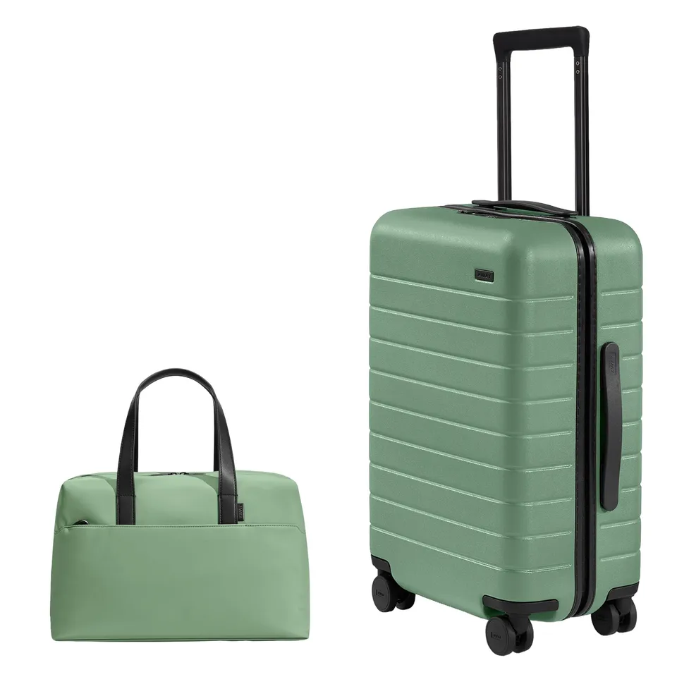 away-travel-duo-carry-on-suitcase-everywhere-bag-set-sea-green image 1