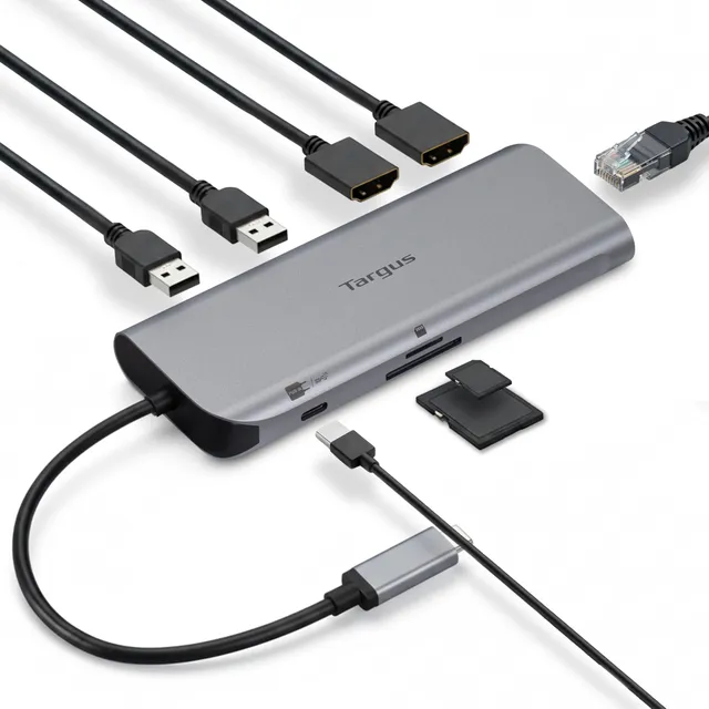 targus-dual-video-mobile-dock-with-140w-epr-power-pass-through-dual-hdmi-4k-60hz image 1