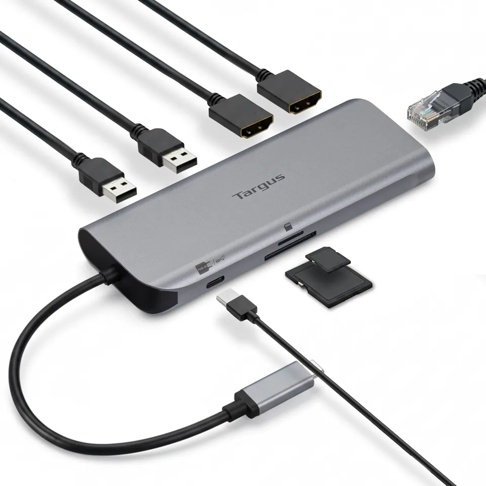 targus-dual-video-mobile-dock-with-140w-epr-power-pass-through-dual-hdmi-4k-60hz image 1