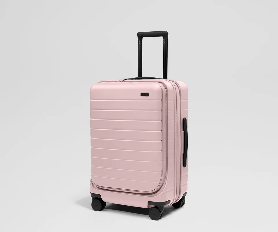 away-topside-bigger-carry-on-in-blush-pink-100-polycarbonate-hardside-luggage-wi image 1