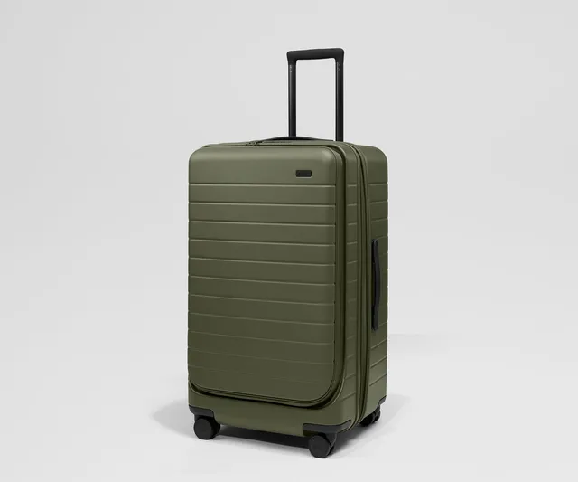 away-topside-medium-trunk-in-olive-green-large-capacity-wheel-brake-system image 1