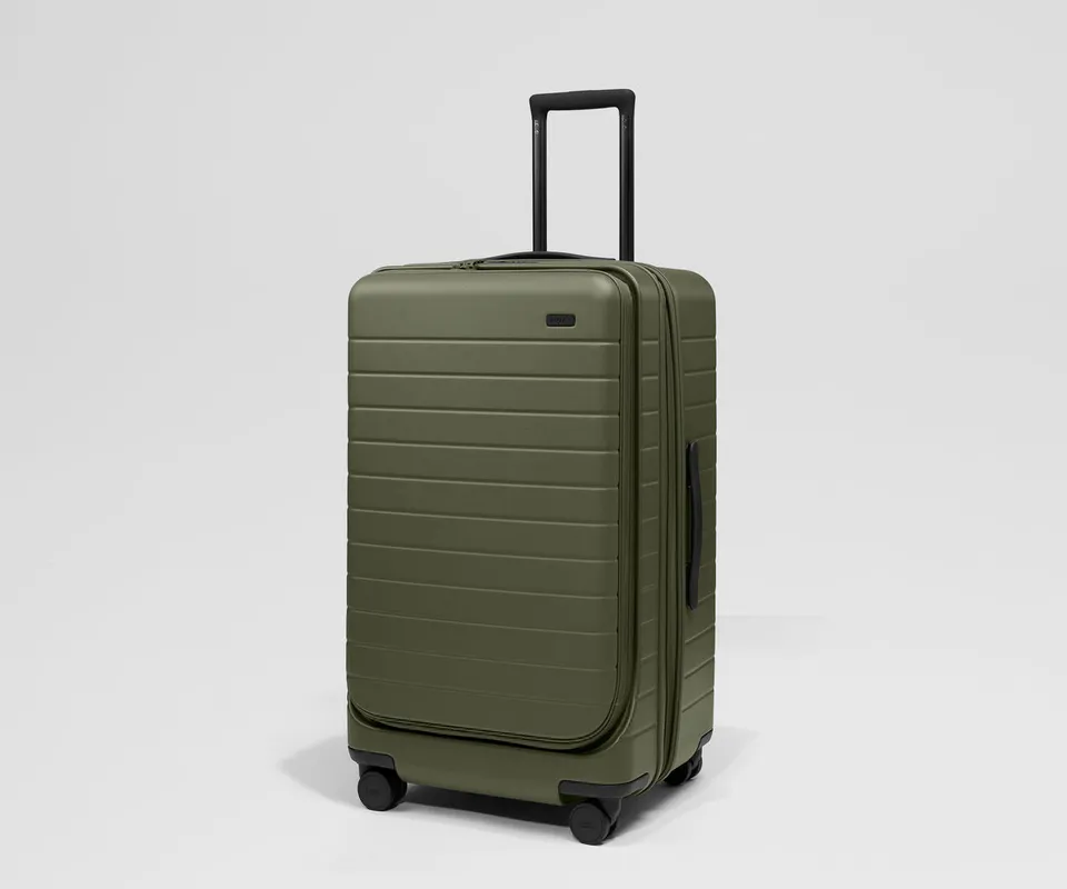 away-topside-medium-trunk-in-olive-green-large-capacity-wheel-brake-system image 1