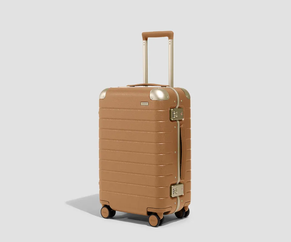away-aluminum-edge-carry-on-in-cognac-brown-durable-hard-shell-with-aluminum-fra image 1