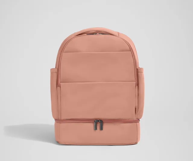 away-double-diaper-backpack-in-clay-pink-23l-travel-diaper-bag-with-two-compartm image 1