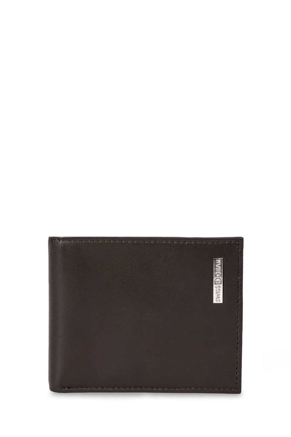 swissgear-six-pocket-leather-card-case-wallet-chocolate-brown image 1