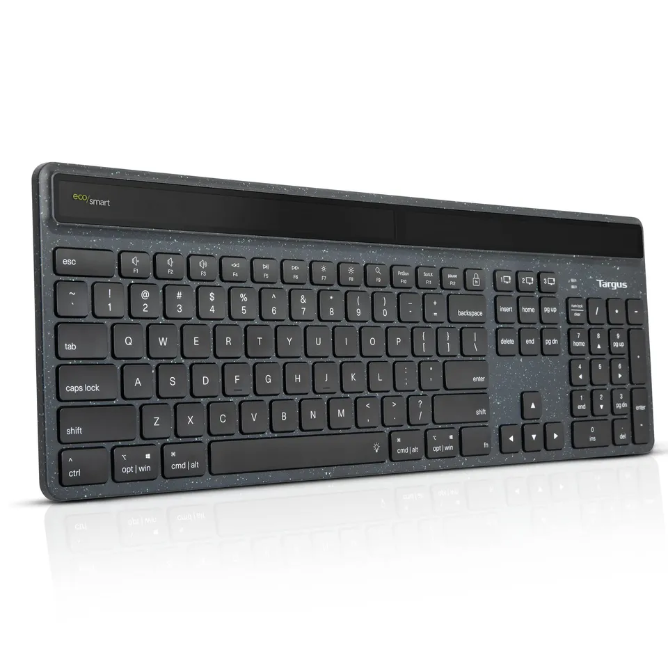 targus-full-size-sustainable-ecosmart-bluetooth-keyboard-akb868us-solar-powered- image 1