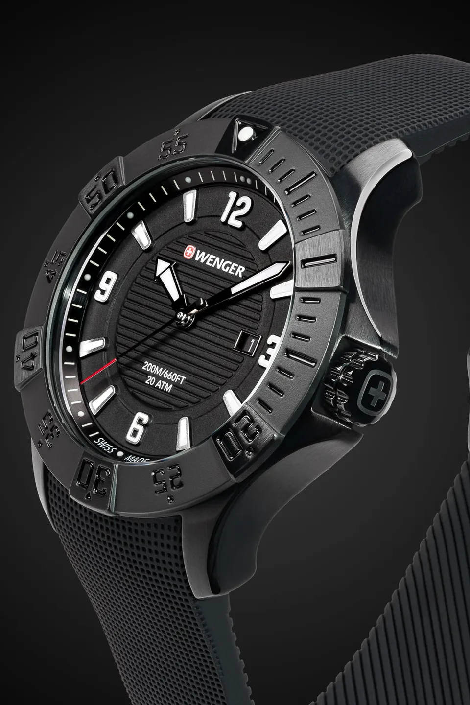 wenger-seaforce-swiss-watch-all-black-with-black-dial-and-black-silicone-strap image 1