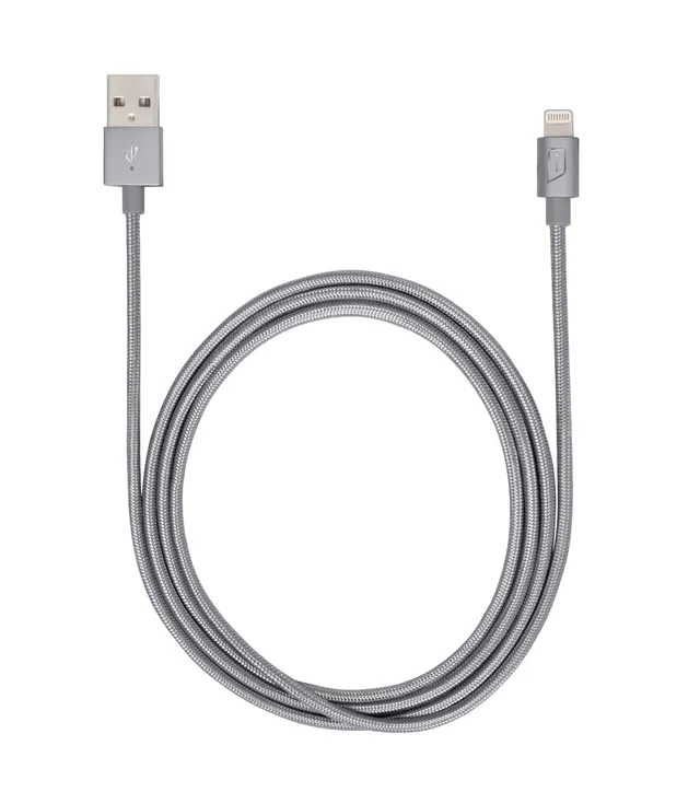 targus-braided-lightning-sync-charge-cable-4-feet-space-grey image 1