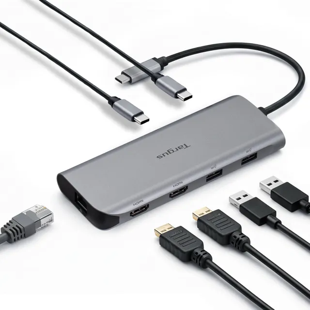 targus-dual-video-mobile-dock-dock427gl-140w-epr-dual-hdmi-4k-usb-c-a-10gbps-eth image 1