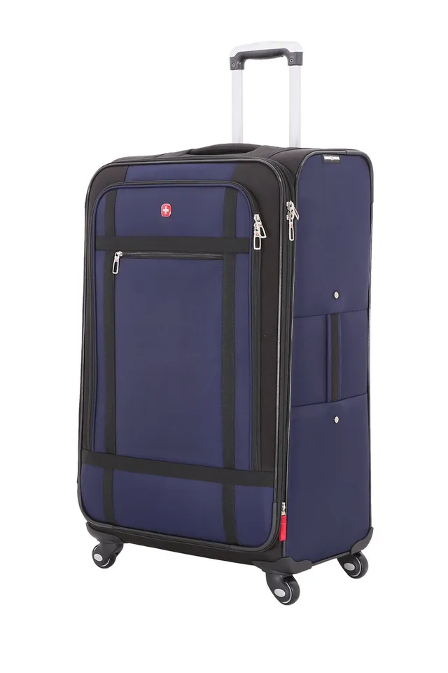 swissgear-borah-softside-spinner-luggage-navy-checked-large-28-inch image 1