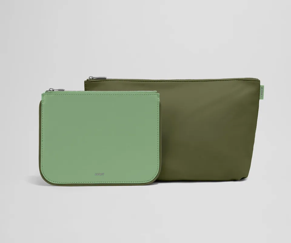 away-pouch-duo-sea-green-small-large-travel-pouches image 1
