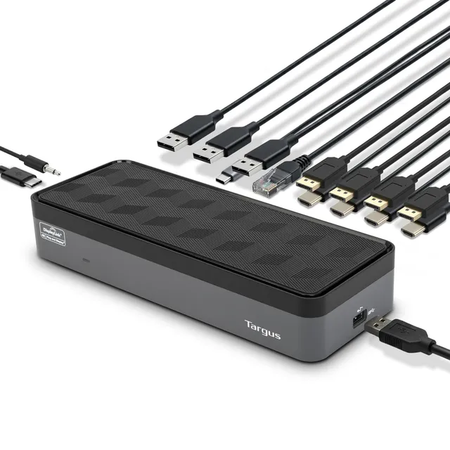 targus-usb-c-universal-quad-4k-docking-station-with-100w-power-delivery-black-do image 1