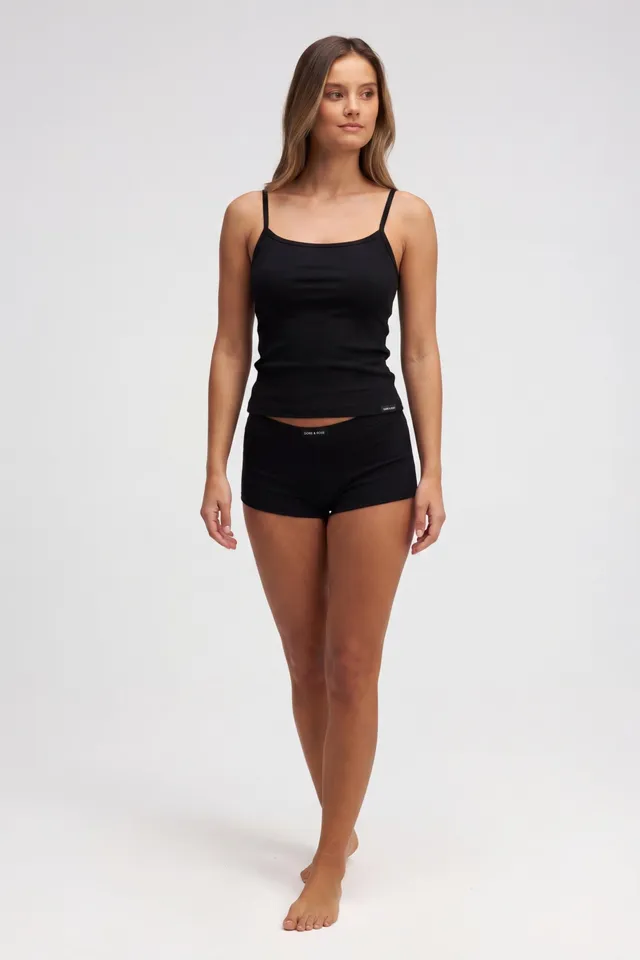 dore-rose-short-cami-set-soft-cotton-sleepwear-n-12-noir-velout image 1