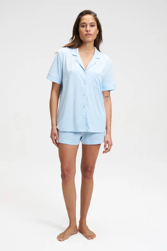 dore-rose-short-tencel-pj-set-light-blue-luxury-sleepwear-gift image 1