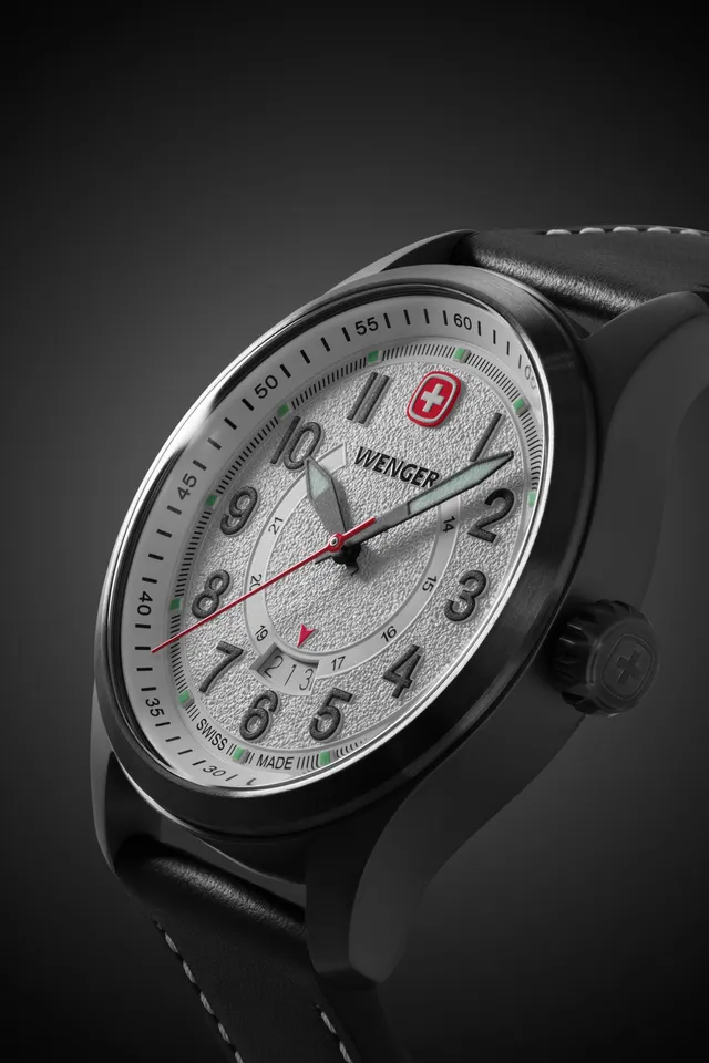swissgear-wenger-terragraph-swiss-watch-black-ice-white-dial-black-leather-strap image 1
