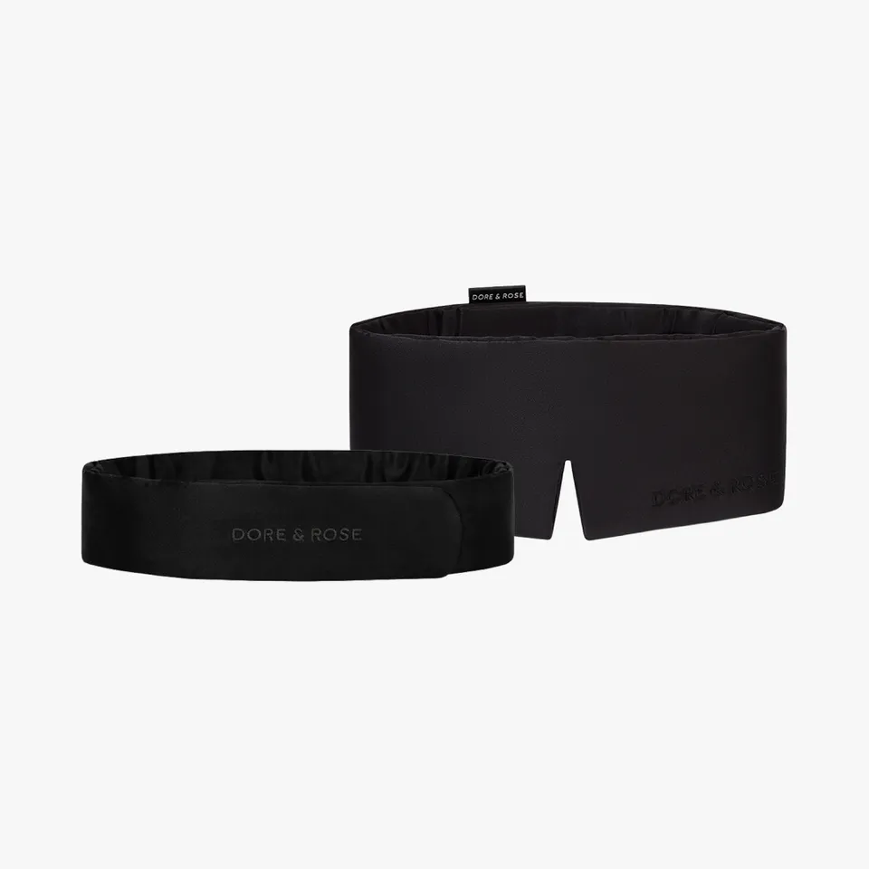 dore-rose-silk-sleep-mask-headband-duo image 1