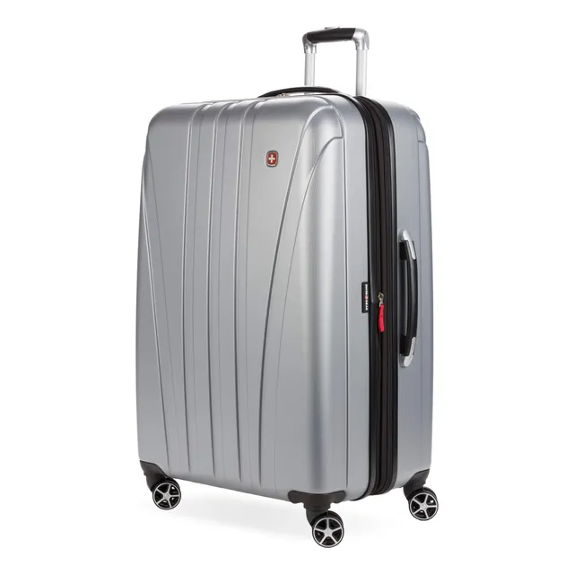 swissgear-7585-hardside-expandable-luggage-with-spinner-wheels-silver-checked-la image 1