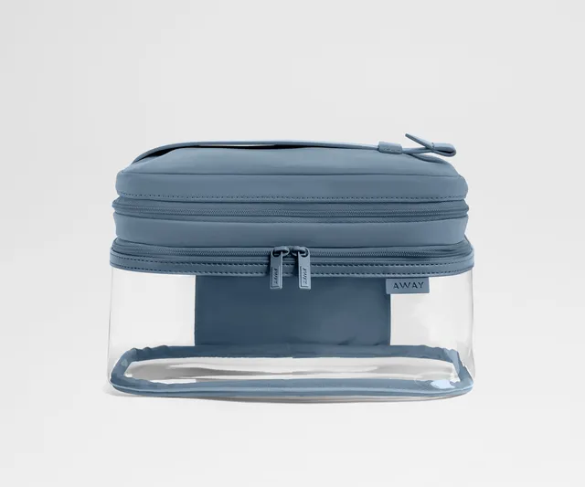 away-clear-cosmetic-case-in-coast-blue image 1