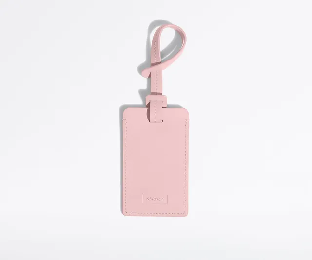 away-luggage-tag-in-blush-pink-durable-leather-tag image 1