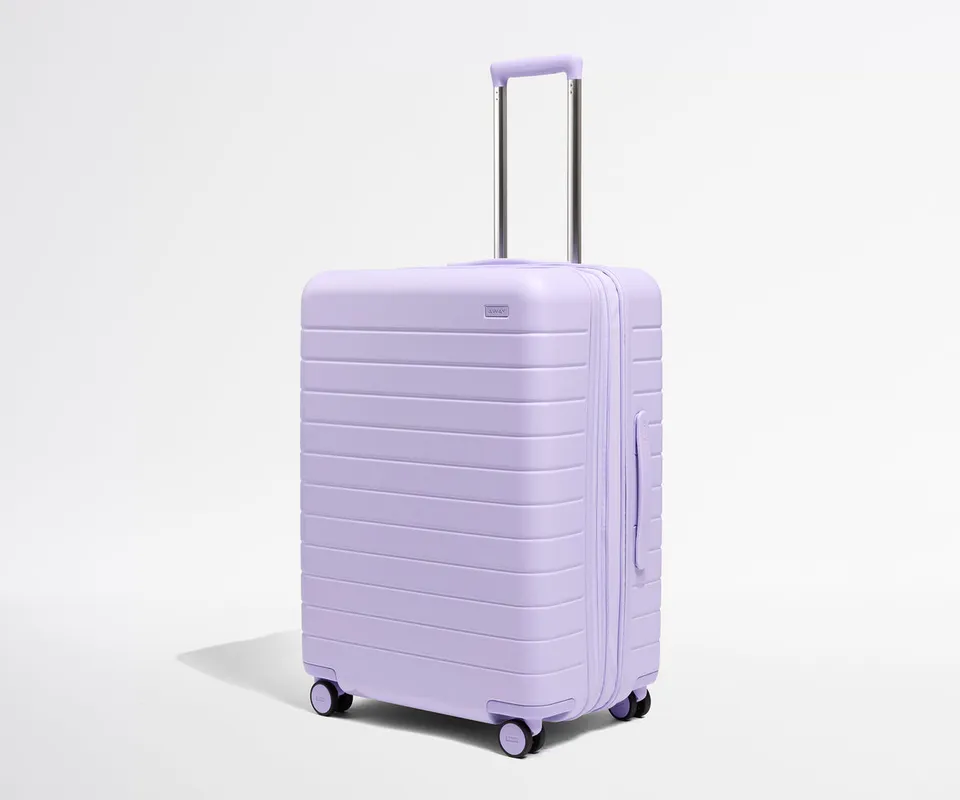away-the-medium-flex-in-lavender-haze-purple-expandable-hardside-checked-suitcas image 1