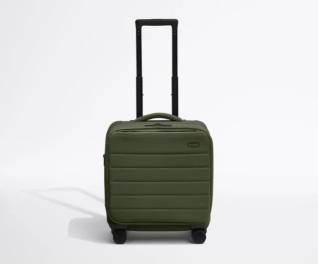 away-softside-compact-carry-on-in-olive-green-durable-nylon-laptop-compartment-p image 1