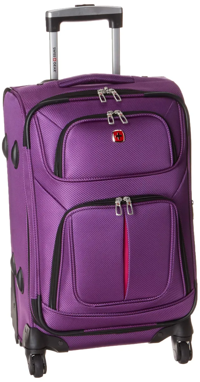 swissgear-sion-softside-expandable-carry-on-spinner-luggage-21-inch-purple image 1