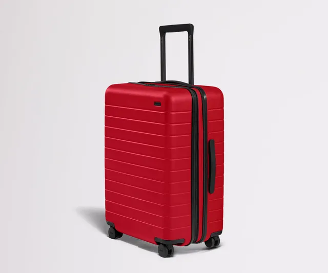 away-the-medium-flex-in-cherry-red-expandable-hardside-checked-suitcase image 1