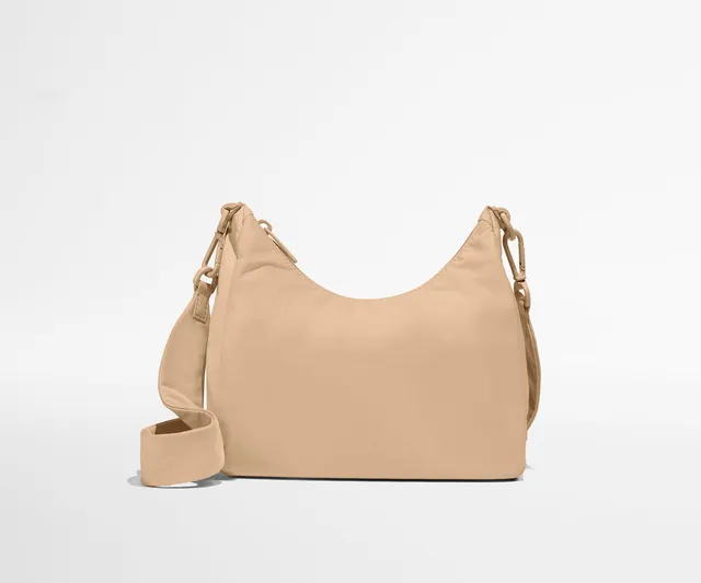 away-featherlight-duo-crossbody-in-camel-brown-machine-washable-detachable-strap image 1