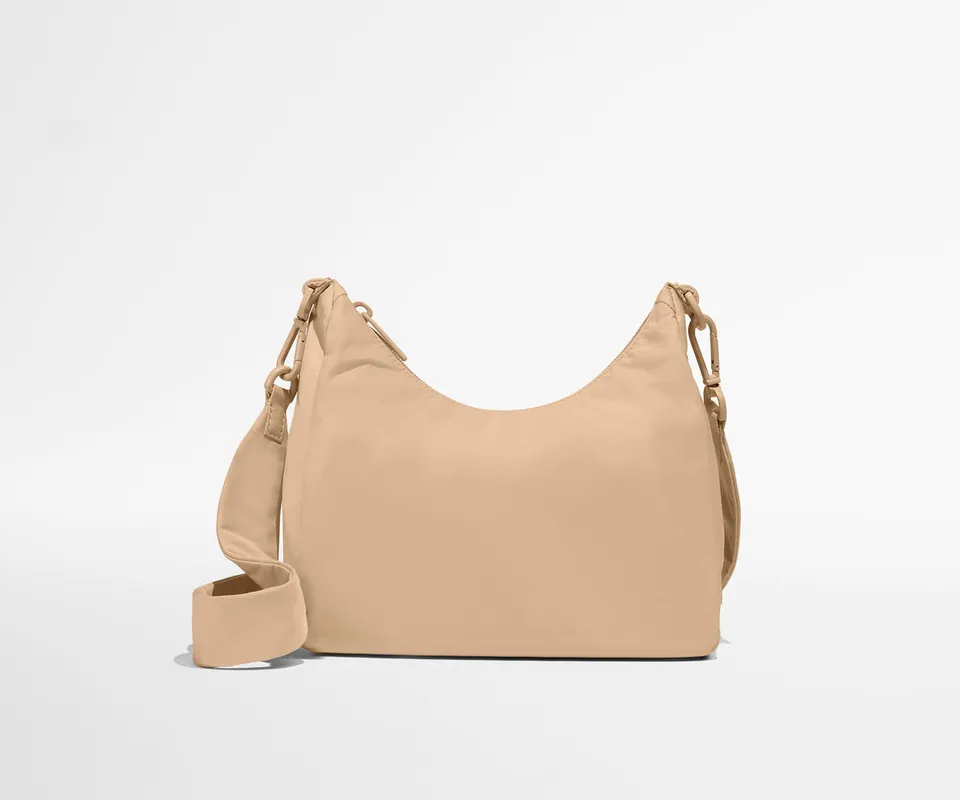 away-featherlight-duo-crossbody-in-camel-brown-machine-washable-detachable-strap image 1