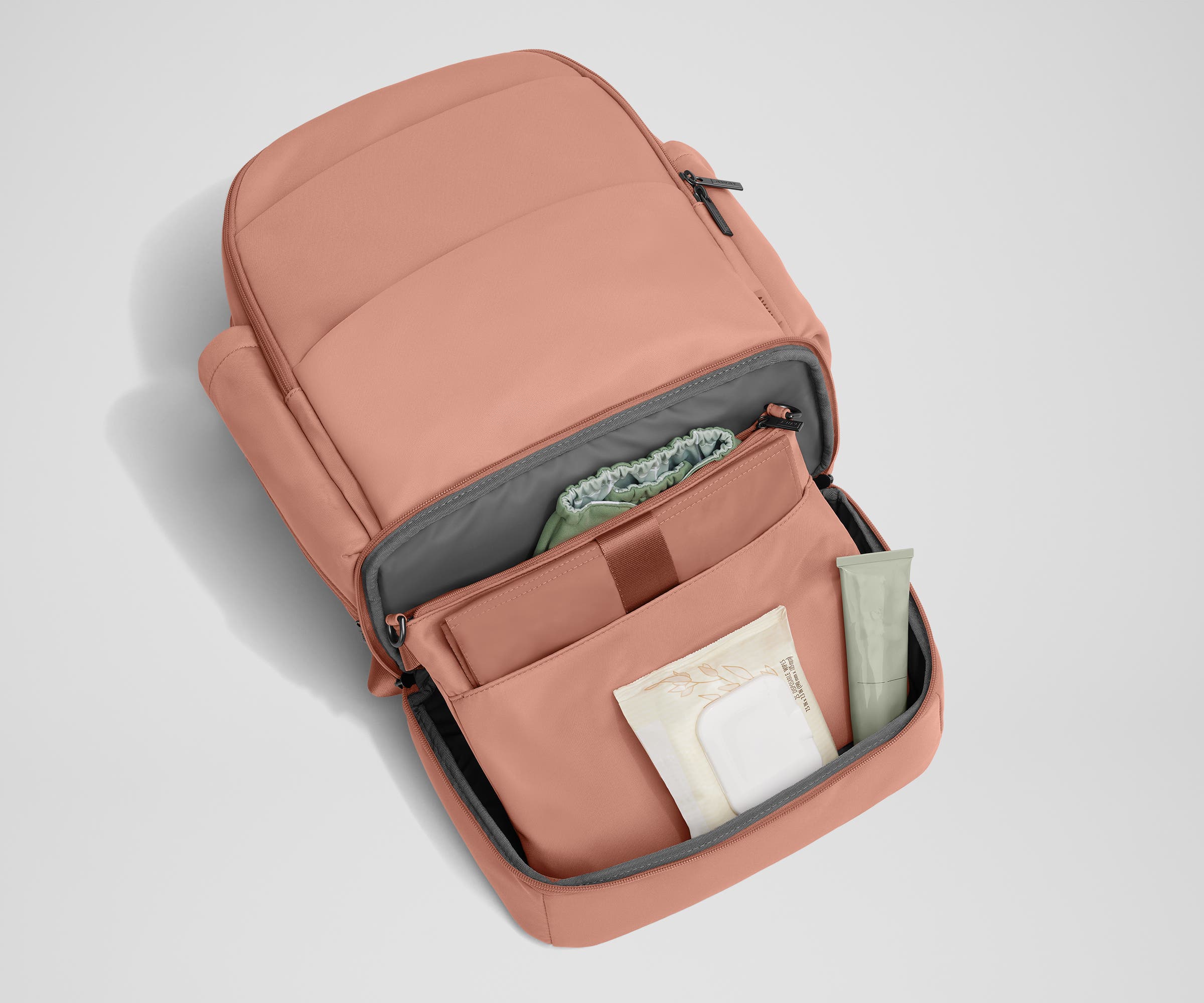 away-double-diaper-backpack-in-clay-pink-23l-travel-diaper-bag-with-two-compartm image 7
