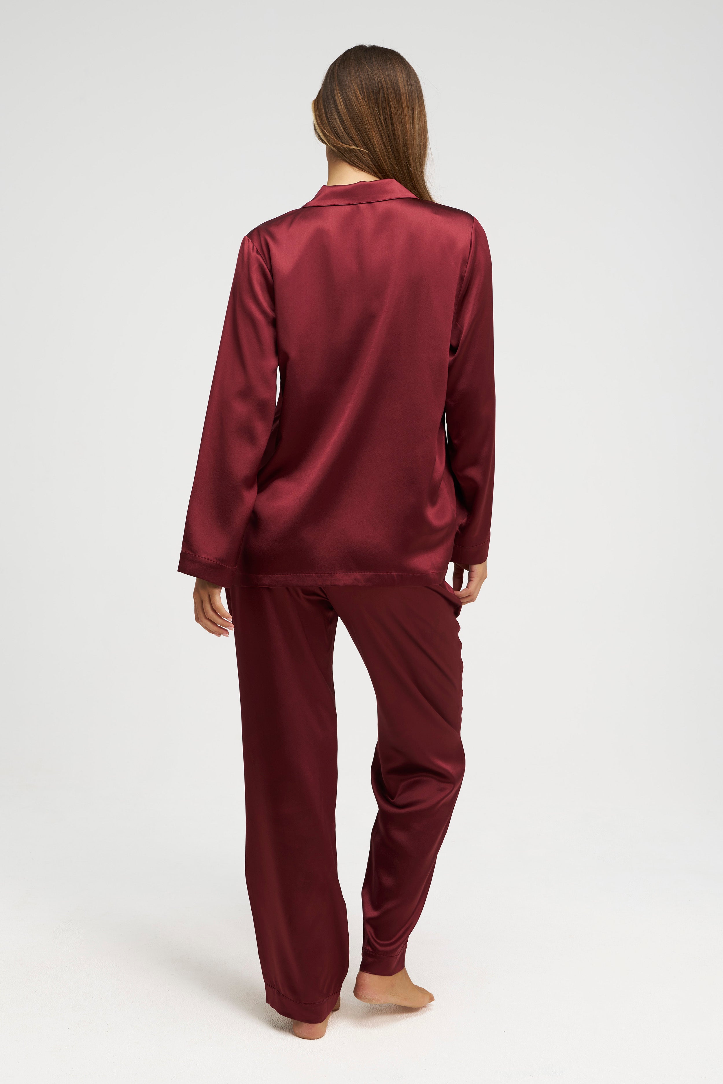 dore-rose-long-premium-silk-pj-set image 3
