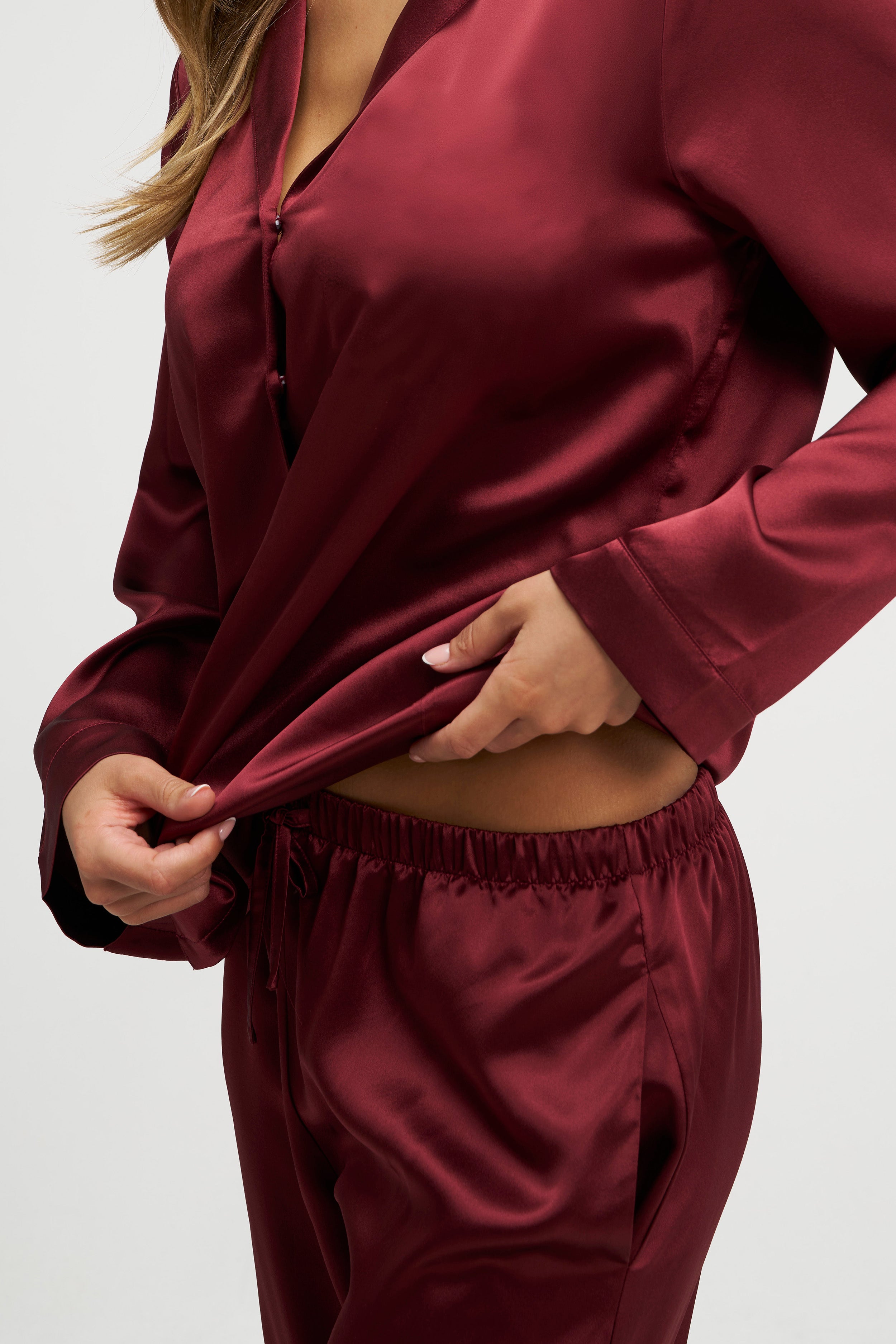 dore-rose-long-premium-silk-pj-set image 4