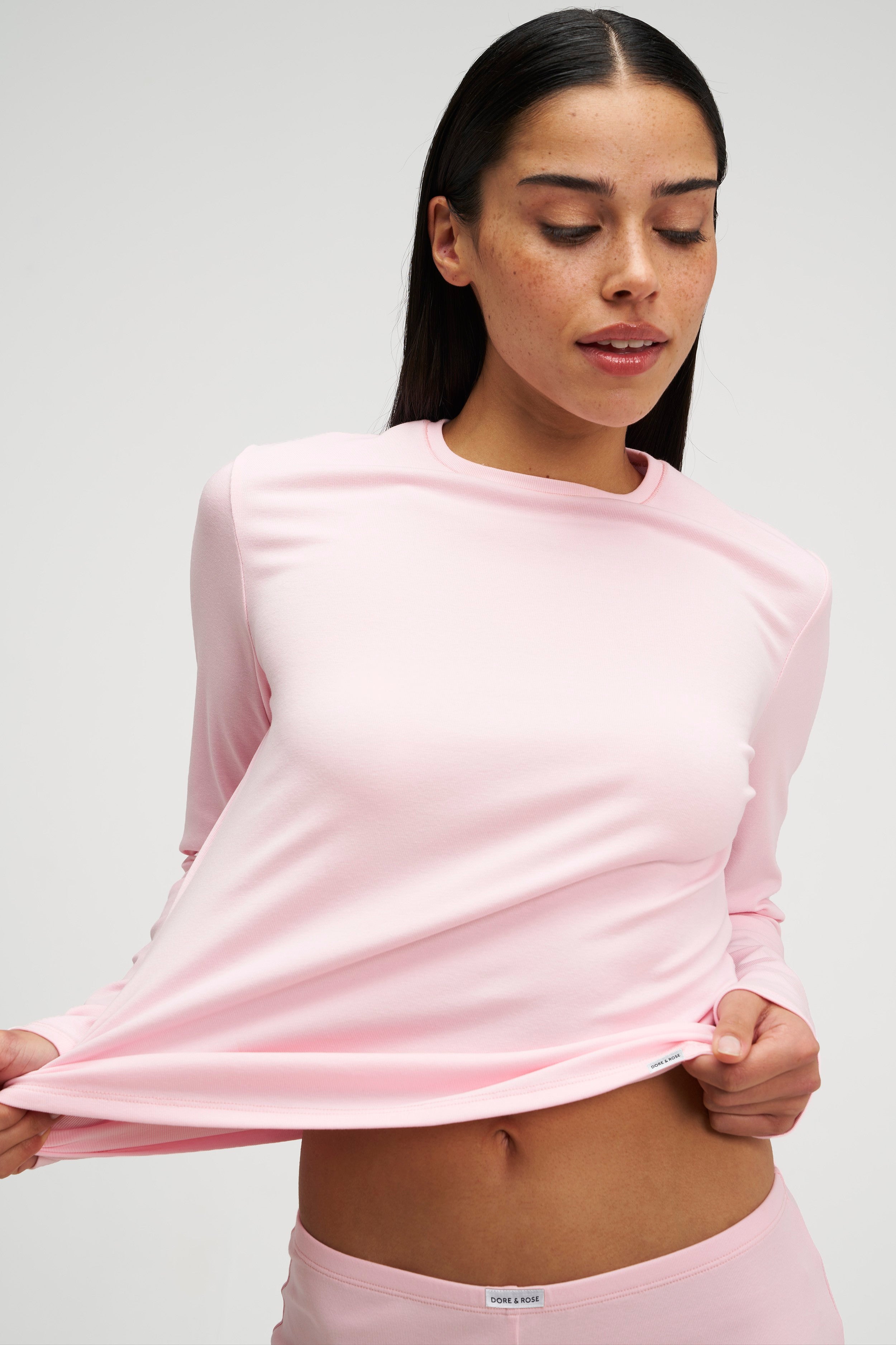 dore-rose-jersey-sleep-set-soft-cotton-stretch-n-23-rose-coton-pink image 4