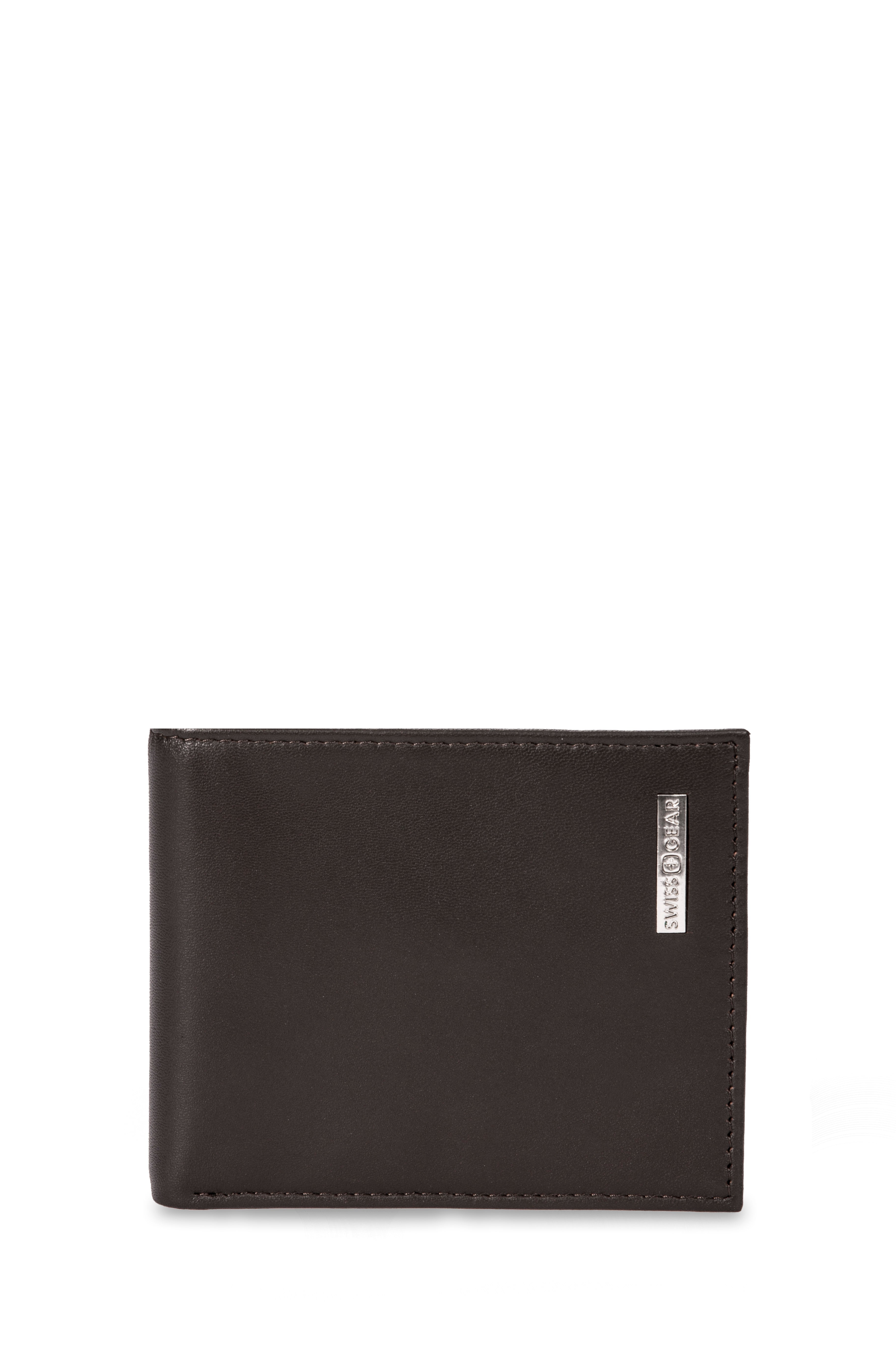 swissgear-six-pocket-leather-card-case-wallet-chocolate-brown image 1